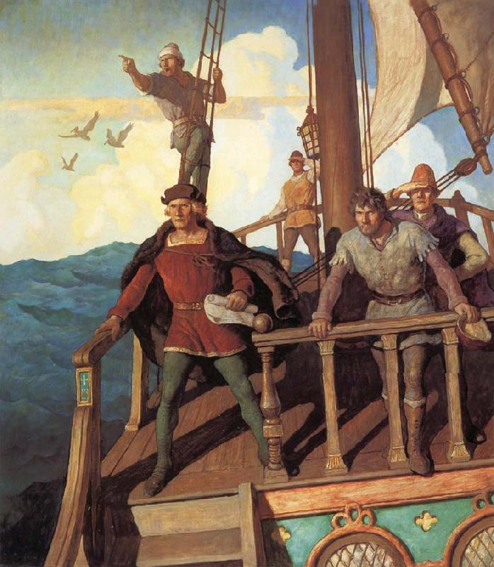 NC Wyeth Columbus Sights the New World